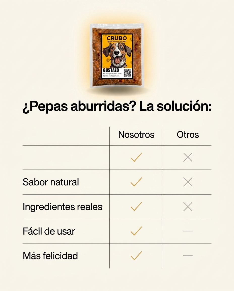 Complemento cocido vs otras opciones de alimentación natural.